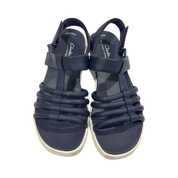 CLARKS CLOUD STEPPERS DRIFT EASE SANDAL. DARK NAVY - Picture 2 of 10